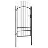 vidaXL Garden Gate "Woerden" Steel 1x2 m Black