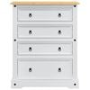 vidaXL Storage Chests White 92 x 48 x 114 cm Solid Pine Wood