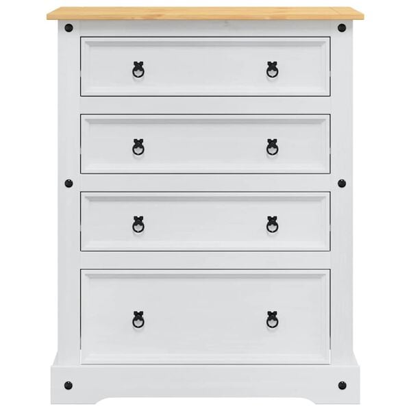vidaXL Storage Chests White 92 x 48 x 114 cm Solid Pine Wood
