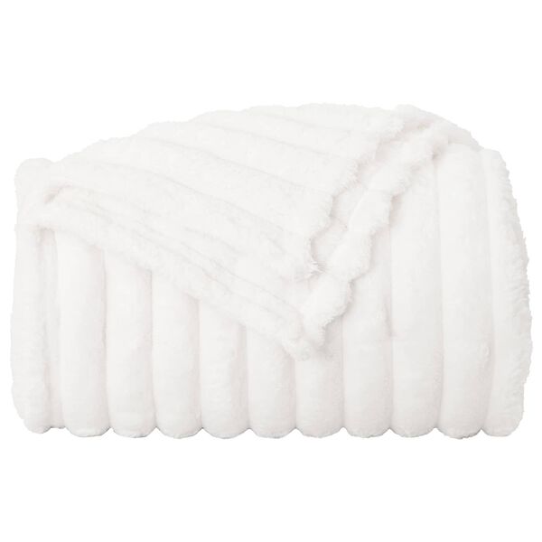 vidaXL Throw Blanket White 270 x 240 cm Fleece