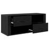 vidaXL TV Cabinet Black Oak 100 x 35 x 40 cm Engineered Wood