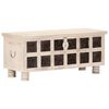 vidaXL Storage Box White 110x40x45 cm Solid Acacia Wood