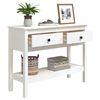vidaXL Console Table White 100x35x75 cm Solid Wood Pine
