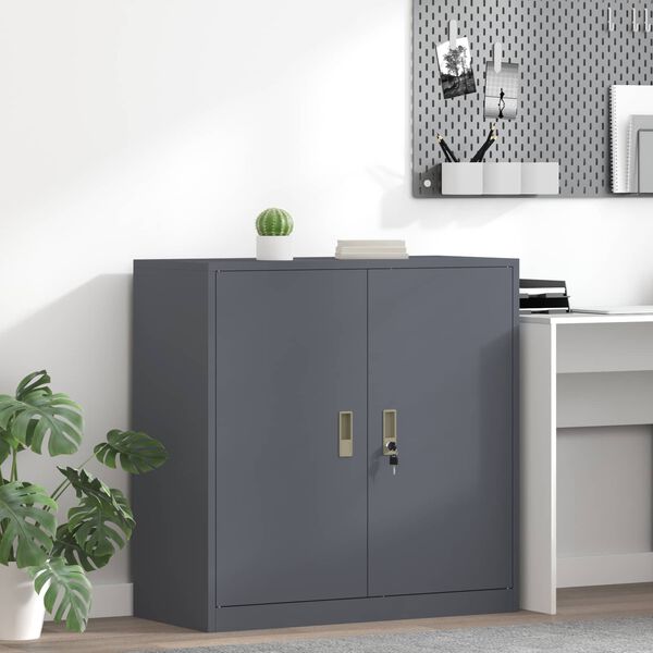 vidaXL Storage Cabinet Anthracite 90 x 40 x 90 cm Steel