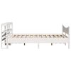 vidaXL Bed Frame with Headboard White 160x200 cm Solid Wood Pine