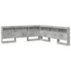 vidaXL Storage Headboard Concrete Grey Engineered Wood