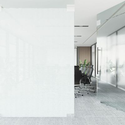 vidaXL Window Film Static Frosted Transparent White 45x1000 cm PVC