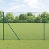 vidaXL Fence Post Green 25 x 1.6 m (16 x 16 mm mesh) Steel and PVC