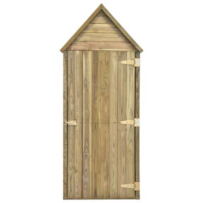 vidaXL Garden Tool Shed with Door 69.5x32x178 cm Impregnated Pinewood