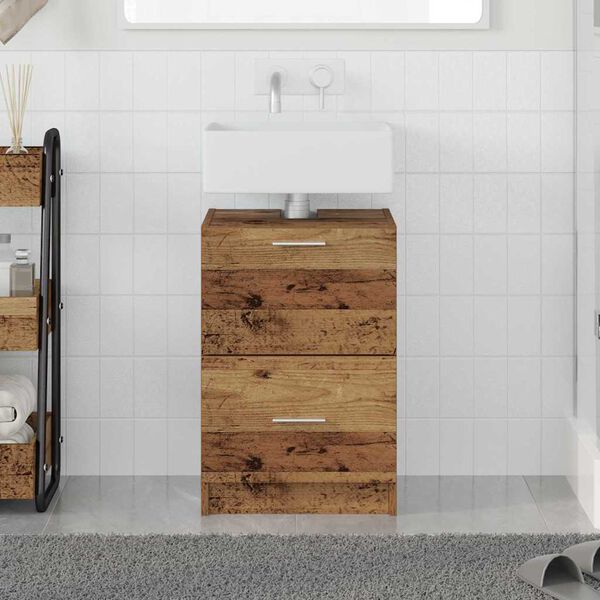 vidaXL Bathroom Cabinet Old Wood 40 x 37 x 59 cm Engineered wood