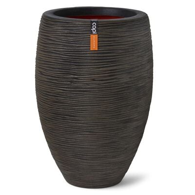 Capi Vase "Nature Rib" Elegant "Deluxe" 45x72 cm Dark Brown