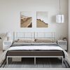 vidaXL Metal Bed Frame without Mattress with Headboard White 193x203cm