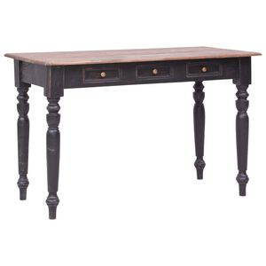 vidaXL Desk | Old brown | Solid mahogany wood | Medium | Desk | Rectangular