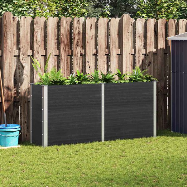 vidaXL Garden Raised Bed 200x50x91 cm WPC Grey