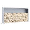 vidaXL Firewood Rack with Rain Cover 300x25x150 cm Galvanised steel