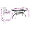vidaXL Garden Dining Set 5 pcs White Aluminium
