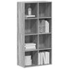 vidaXL Book Cabinet/Sideboard Grey Sonoma 66x30x130 cm Engineered Wood