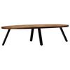 vidaXL Coffee Table Solid Reclaimed Teak Oval 120x60x30 cm