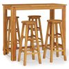 vidaXL 5 Piece Garden Bar Set Solid Wood Acacia