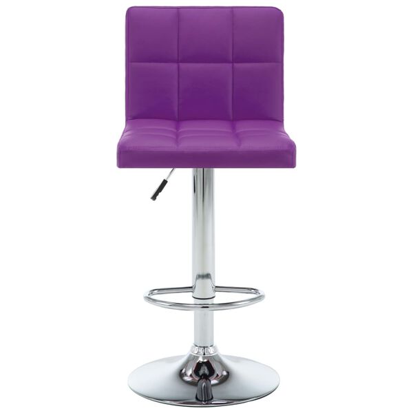 vidaXL Bar Stools 2 pcs Purple Faux Leather