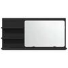 vidaXL Bathroom Mirror Cabinet Black Oak 90x11x45 cm Engineered Wood