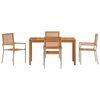 vidaXL Garden Dining Set 5 pcs Beige Solid Acacia Wood