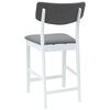vidaXL Dining Chairs 2 pcs White 48 x 49 x 95 cm Solid Rubber Wood