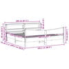 vidaXL Bed Frame with Headboard 200x200 cm Solid Wood Pine