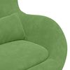 vidaXL Egg Chair with Footstool Light Green 63 x 73 x 90 cm Velvet