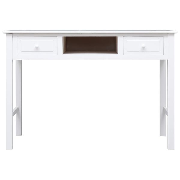 vidaXL Writing Desk White 110x45x76 cm Wood