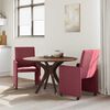 vidaXL Dining Chairs with Wheels 2 pcs Wine red 57 x 66 x 94 cm Fabric