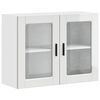 vidaXL Kitchen Wall Cabinet with Glass Door Porto High Gloss White