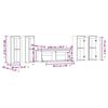vidaXL TV Cabinets 5 pcs White Solid Wood Pine