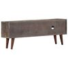 vidaXL TV Cabinet Grey 130x30x46 cm Solid Rough Mango Wood