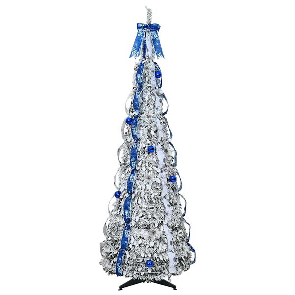 vidaXL Artificial Christmas Tree with 150 LEDs White 180 cm PVC