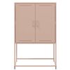 vidaXL Highboard Pink 68.5x38.5x107 cm Steel