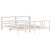 vidaXL Bed Frame with Headboard without Mattress White 200x200 cm