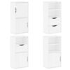 vidaXL Side Cabinets 4 pcs "ODDA" White 40x24x79 cm Solid Wood Pine