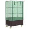 vidaXL Raised Bed with Cover and Wheels&nbsp;Rattan Look&nbsp;80x50x182 cm