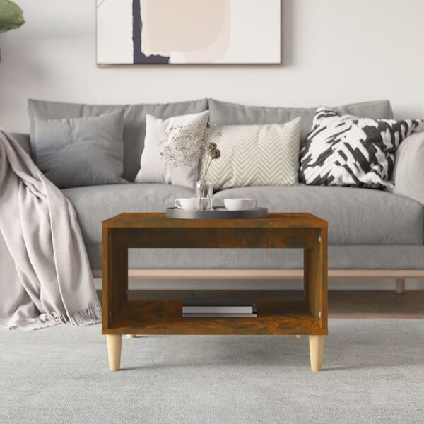 vidaXL Coffee Table Smoked Oak 60x50x40 cm Engineered Wood