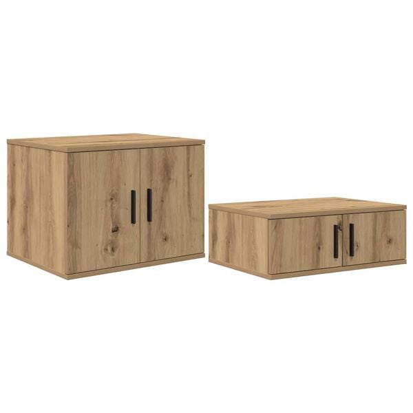 vidaXL Storage Cabinet 2 pcs Artisan Oak 103 x 41 x 40 cm