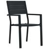 vidaXL Garden Dining Set 5 pcs Black Powder-Coated Steel