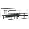 vidaXL Metal Bed Frame without Mattress with Footboard Black 193x203cm