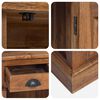 vidaXL Storage Cabinet Natural 65 x 30 x 75 cm Solid Teak Wood