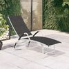 vidaXL Sun Lounger Textilene and Aluminium Black