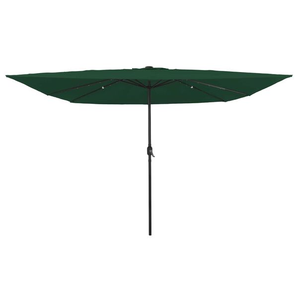 vidaXL Garden Parasol Green and Black 295 x 295 x 245 cm