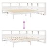 vidaXL Bookcase Bed without Mattress White 200x200 cm Solid Wood Pine