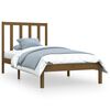 vidaXL Bed Frame without Mattress Honey Brown Solid Wood 75x190 cm Small Single