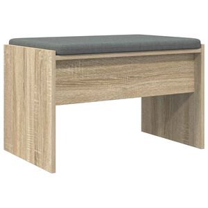 vidaXL Hall Bench with Cushion Sonoma Oak 63 x 38 x 40 cm