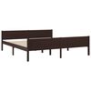 vidaXL Bed Frame without Mattress Dark Brown 200x200 cm Solid Wood